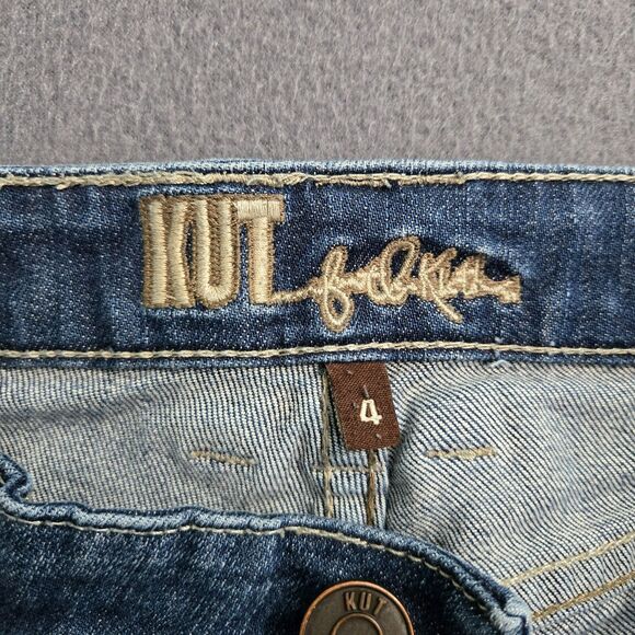 Kut From The Kloth Women 4 Skinny Mid Rise Blue Denim Jeans Medium Wash - Picture 6 of 12